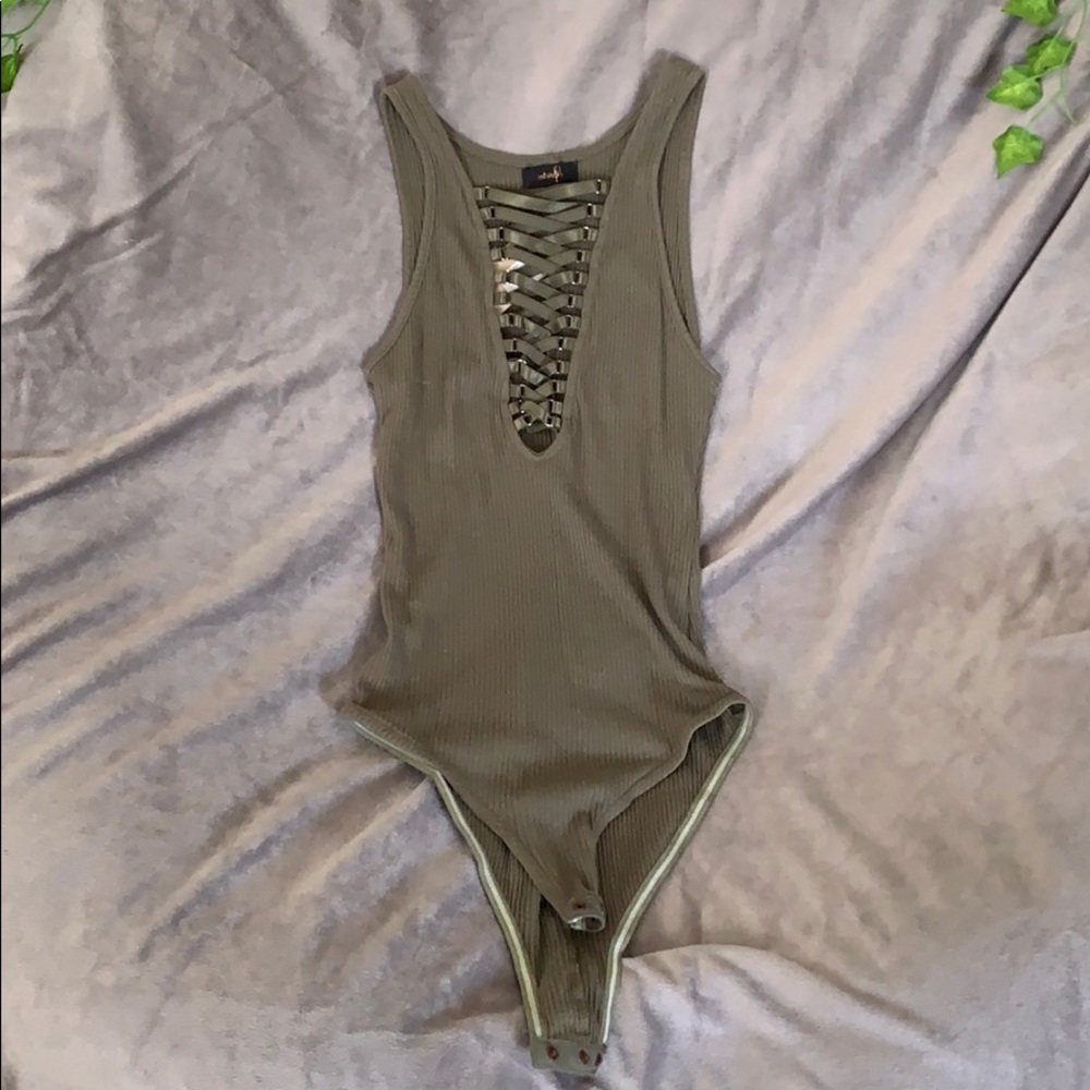 Army green boutique body suit